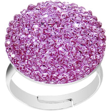 将图片加载到图库查看器，Purple Sparkler Round Adjustable Ring
