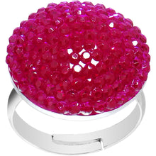将图片加载到图库查看器，Fuchsia Sparkler Round Adjustable Ring
