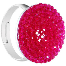 将图片加载到图库查看器，Fuchsia Sparkler Round Adjustable Ring
