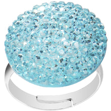 Load image into Gallery viewer, Aqua Sparkler Round Adjustable Ring
