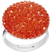 将图片加载到图库查看器，Orange Sparkler Round Adjustable Ring
