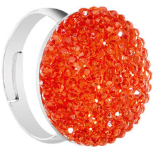 将图片加载到图库查看器，Orange Sparkler Round Adjustable Ring

