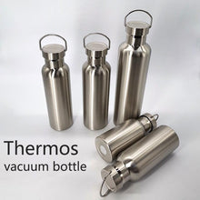将图片加载到图库查看器，350/500/750/1000ml Double Wall Stainless Steel Water Bottle Thermos Bottle Keep Hot and Cold Insulated Vacuum Flask for Sport Stainless Steel Water Bottle Double Wall Vacuum Insulated Leak Proof Sports Bottle
