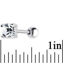 Load image into Gallery viewer, 16G 5mm Clear CZ Round Cartilage Tragus Earring
