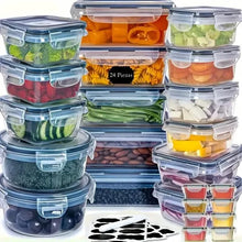 将图片加载到图库查看器，48-Piece Food Storage Container Set – Stackable, Microwave Safe, BPA Free
