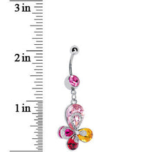 Load image into Gallery viewer, Flight of Fancy Multi-Gem Butterfly Belly Ring
