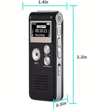 Load image into Gallery viewer, 8GB Digital Voice Recorder &amp; MP3 Player – Portable Audio for Meetings &amp; Lectures
