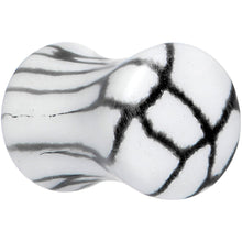 Load image into Gallery viewer, Snake Skin Glow in the Dark Saddle Plug 2G to 1 Inch
