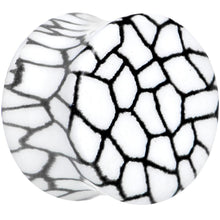 Load image into Gallery viewer, Snake Skin Glow in the Dark Saddle Plug 2G to 1 Inch
