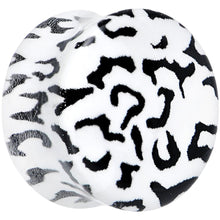 Load image into Gallery viewer, Leopard Print Glow in the Dark Saddle Plug 0G to 1 Inch
