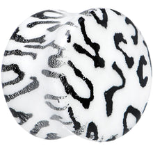 Load image into Gallery viewer, Leopard Print Glow in the Dark Saddle Plug 0G to 1 Inch
