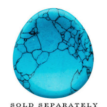 Load image into Gallery viewer, 9/16 Concave Pear Turquoise Stone Plug
