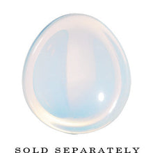 Load image into Gallery viewer, 9/16 Concave Pear Moonstone Natural  Stone Plug
