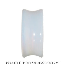 Load image into Gallery viewer, 9/16 Concave Pear Moonstone Natural  Stone Plug
