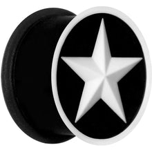 将图片加载到图库查看器，5/8 Black White Star Silicone Plug
