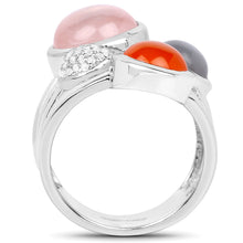 将图片加载到图库查看器，5.96 Carat Genuine Multi Stone .925 Sterling Silver Ring
