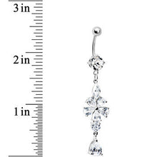 Load image into Gallery viewer, Crystalline Gem Glam Flower Belly Ring
