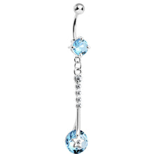 Load image into Gallery viewer, Aqua Gem Stylish Drop Belly Ring
