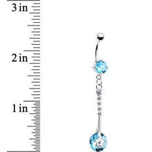 Load image into Gallery viewer, Aqua Gem Stylish Drop Belly Ring
