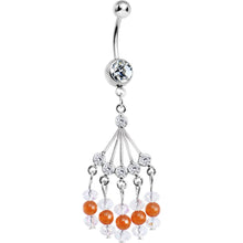 将图片加载到图库查看器，Clear Gem Natasha Chandelier Belly Ring
