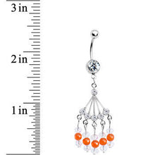 将图片加载到图库查看器，Clear Gem Natasha Chandelier Belly Ring
