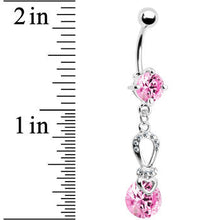 Load image into Gallery viewer, Pink Gem Exquisite Beauty Belly Ring
