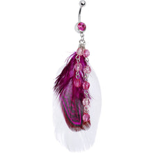 Load image into Gallery viewer, Perfectly Pink Princess Feather Belly Ring
