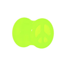 Load image into Gallery viewer, Acrylic Neon Green Peace Sign Tunnel Plug 2G to 20mm
