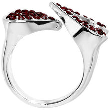 Load image into Gallery viewer, Ruby Red Gem Heartbreaker Heart Adjustable Ring
