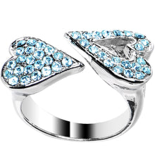 将图片加载到图库查看器，Aqua Gem Heartbreaker Heart Adjustable Ring
