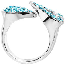 将图片加载到图库查看器，Aqua Gem Heartbreaker Heart Adjustable Ring
