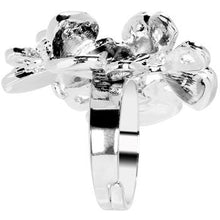 将图片加载到图库查看器，Beautiful Jeweled Cluster Butterfly Adjustable Ring
