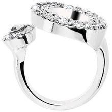 将图片加载到图库查看器，Clear Jeweled Circular Adjustable Ring
