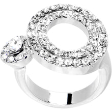 将图片加载到图库查看器，Clear Jeweled Circular Adjustable Ring
