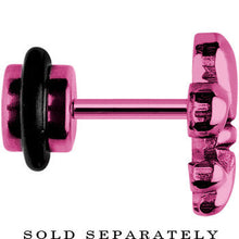 Load image into Gallery viewer, Pink Titanium Fleur De Lis Cheater Plug
