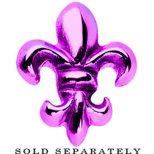 将图片加载到图库查看器，Purple Titanium Fleur De Lis Cheater Plug
