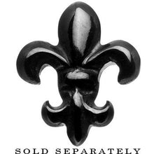 Load image into Gallery viewer, Black Titanium Fleur De Lis Cheater Plug

