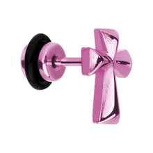 Load image into Gallery viewer, Pink Titanium Cross Cheater Plug

