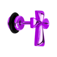 Load image into Gallery viewer, Purple Titanium Cross Cheater Plug
