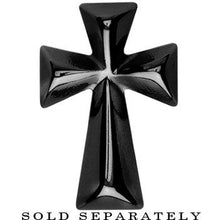Load image into Gallery viewer, Black Titanium Cross Cheater Plug
