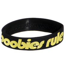 将图片加载到图库查看器，Black Yellow Boobies Rule Awareness for Breast Cancer Bracelet
