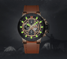 将图片加载到图库查看器，Men's Casual Waterproof Watch With Chronometers And Fluorescent Hands Excellent Design Perfect Gift

