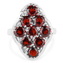 Load image into Gallery viewer, 5.22 Carat Genuine  Garnet .925 Sterling Silver Ring
