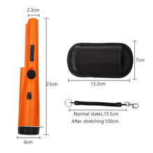 Load image into Gallery viewer, 360° Pinpointer Metal Detector with LED, Vibration &amp; Holster (Orange)
