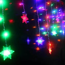 Load image into Gallery viewer, 3.5M 96LED Snowflake String Curtain Lights
