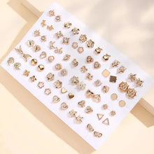 Load image into Gallery viewer, 36-Pairs: Women's Fashion Earrings Set - Assorted Heart, Flower, Geometric &amp; More
