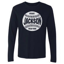 将图片加载到图库查看器，Reggie Jackson New York Baseball WHT
