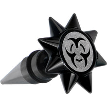 Load image into Gallery viewer, 0G Biohazard Spiked Logo Fake Taper Ear Plug
