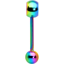 将图片加载到图库查看器，Rainbow Titanium Orbital Barbell Tongue Ring
