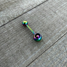 将图片加载到图库查看器，Rainbow Titanium Orbital Barbell Tongue Ring
